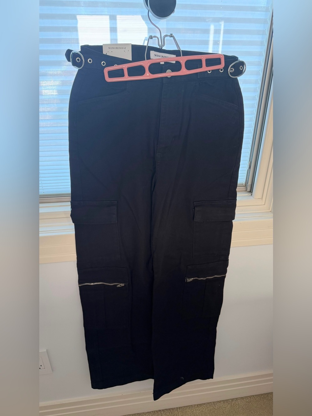 Women’s WeWoreWhat Black Utility Straight Pants - size 28